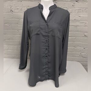 Elegant Gray Women's Hi Low Tunic